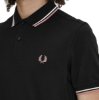 Fred Perry - Polo Twin Tipped - Black/ Ecru/ Dusty Rose Pink