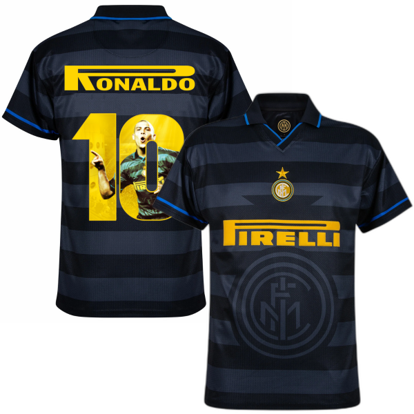 Inter Milan Retro Shirt Uit 1997-1998 + Ronaldo 10 (Photo Style)